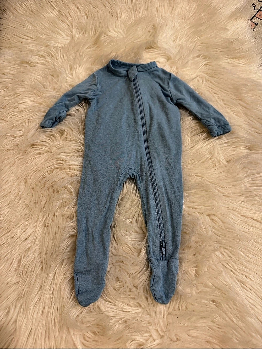 Kyte BABY Zippered Footie Blue Baby Sleeper